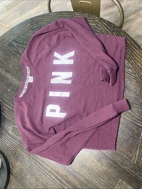 VS PINK Cropped Crewneck Sweatshirt